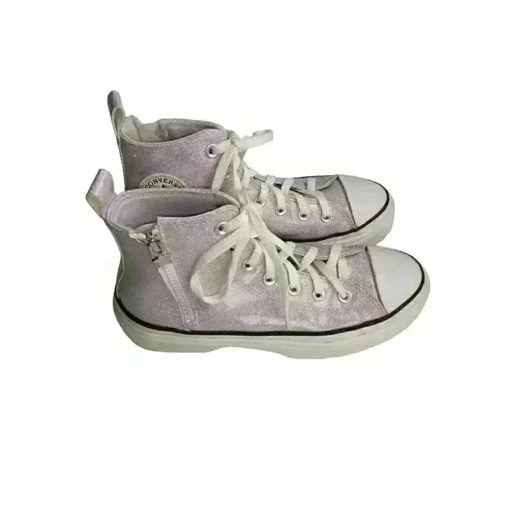 Converse Kids Size 5 Chuck Taylor All Star Lugged High Top Vapor Violet/White